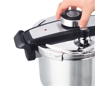 Olla a pressió d'acer inoxidable de preu barat d'alta qualitat amb impressió de logotip